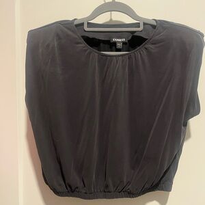 Express Women's Elegant Crop Black Blouse Size M
